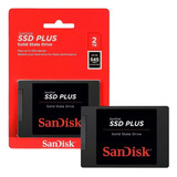 Ssd 2tb Sandisk Plus Sata Iii Sata 3 2,5 Velocidade De Leitura 545mb/s Para Pc E Notebook Windows Macos Linux