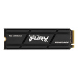 Ssd M.2 Nvme 2tb Kingston Fury Renegade Fyrdk/2000g Pcie 4.0 Com Dissipador Compatível Com Pc Notebook Ps5 Xbox Series S/x Cor Preto