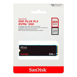 Ssd M2 250gb Nvme Sandisk Plus 2280 Pcie 3.0 Sdssda3n-250g-g26