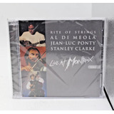 Stanley Clarke Al Di Meola & Ponty Cd Duplo Montreux Lacrado