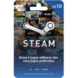 Steam Cartão Pré-pago R$ 10 Reais