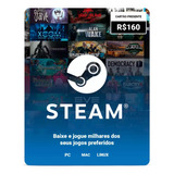 Steam Cartão Pré-pago R$160 Reais