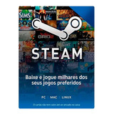 Steam Cartão Pré-pago R$20 Reais Crédito