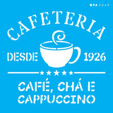 Stencil Culinária Cafeteria 14x14 Opa 3049
