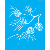 Stencil Galho De Pinha 20x25 Opa 3150