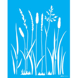 Stencil Grama Selvagem 20x25 Opa 3364