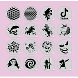Stencil Personagens (7) Infantis 7cm Kit 16 Moldes