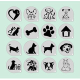 Stencil Pet Kit 16 Moldes 7x7cm