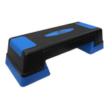 Step De Ginástica Muvin Academia Tamanho Da Base 70,5cm X 28,5cm Ajustável - Três Ajustes De Altura 12cm, 17cm E 23cm - Travas Para Segurança Fitness Aeróbico Resistente - Cor Preto/azul