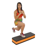Step Eva 90 X 30 X 10 Cm Preto/laranja Poli Sports