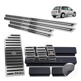 Stilo 2003 A 2011 Soleira Ar Pedaleira Mn Descanso Inox