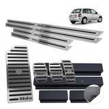 Stilo 2003 A 2011 Soleira Br Pedaleira Mn Descanso Inox