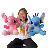 Stitch Lilo De Pelúcia Boneco 23cm Criança Azul Rosa