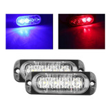 Strobo Led Viatura Policia Azul Vermelho Multifunção 12v Par