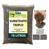 Substrato Triplo 10l - Perlita Turfa Casca Arroz Carbonizada