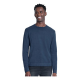 Suéter Aramis Masculino Tricot Crewneck Azul Escuro