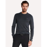 Suéter Calvin Klein Jeans Tricot Silk Blend Chumbo Mescla