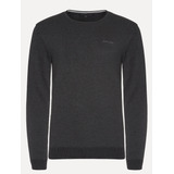 Suéter John John Tricot New Basic Cinza Escuro Mescla