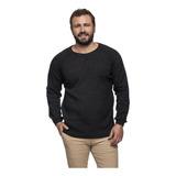 Suéter Masculino Tricô Lã Mescla Gola Redonda Porto 7135