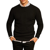 Sueter Masculino Tricot Gola Careca Qualidade Premium