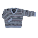 Suéter Para Bebê Menino Em Tricô Estampado | Duwell