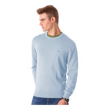 Suéter Tommy Hilfiger Signature Crewneck Azul Claro