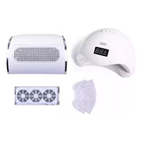 Sugador De Pó 3 Cooler Bivolt + Cabine Sun 5 48w Potente