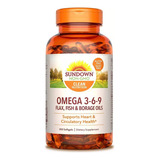 Sundown Omega 3-6-9 Flax, Fish & Borage Oils - 200 Softgels