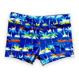 Sunga Box Boxer Juvenil Shortinho Lisa Masculina Moda Praia