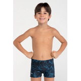 Sunga Boxer Infantil Estampada Folhagem Preto 310.70 Mash