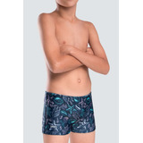 Sunga Boxer Infantil Estampada Fundo Do Mar Azul 310.65 Mash