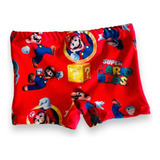 Sunga Boxer Infantil Praia Piscina - Super Mario Bros.
