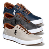 Super Combo 3 Tenis Masculino Polo Original Na Caixa Marca