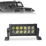 Super Farol Milha 12 Leds Barra 36w Potencia Carro Jeep 