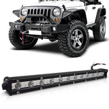 Super Farol Milha Led Barra Slim 36w Carro Off Road 12 Leds