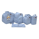 Super Kit Bolsa Maternidade Luxo 5 Peças Menino/masculino