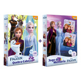 Super Kit Disney Frozen: Quebra Cabeça 100 Pç + Jogo Memória