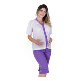 Super Kit Gestante Maternidade Hospital Cesariana 10 Peças - Sutiã Calcinha Pijama - 