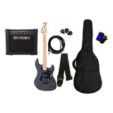 Super Kit Guitarra Strato Strinberg Sts100+amplificador+aces