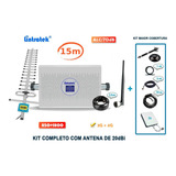 Super Kit Repetidor Amplificador Celular 850mhz/1800mhz 70db