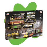 Super Locomotiva Deluxe Com Fumaça Luz E Som Ferrorama Preto