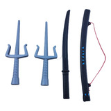 Super Ninja Samurai Infantil Kit Espada Katana + 2 Adagas