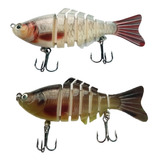 Super Promoção 2 Isca Artificial Articulada 6 Sessões Artificial Lambari Simplesmente A Melhor 10 Cm 18 Gr Alto Realismo