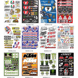 Super Promoção Adesivos Cartela Diversos ,moto Gp Motocross,capacete Harley Davidson Mitsubishi, Valentino Rossi, Senna