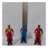 Super Sentai / Power Rangers Keys. Lote Trio De Bonecos