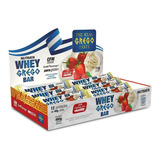 Suplemento Em Barra Nutrata Barra De Proteina Whey Grego Bar Proteínas Whey Grego Bar Sabor Morango Com Chantilly Em Caixa De 480g Pacote X 12 U