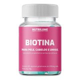 Suplemento Em Cápsulas Biotina Vitamina B7 Cabelo Pele E Unha Nutrilume Em Pote De 60 Un