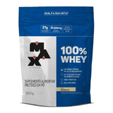 Suplemento Em Pó Max Titanium 100% Whey Proteínas Sabor Baunilha Em Sachê De 900g