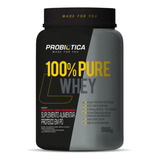 Suplemento Probiótica 100% Pure Whey Sabor Iogurte De Morango De 900g