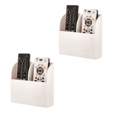 Suporte Acrílico Duplo P/ Controle Remoto Branco Kit C/ 2pçs